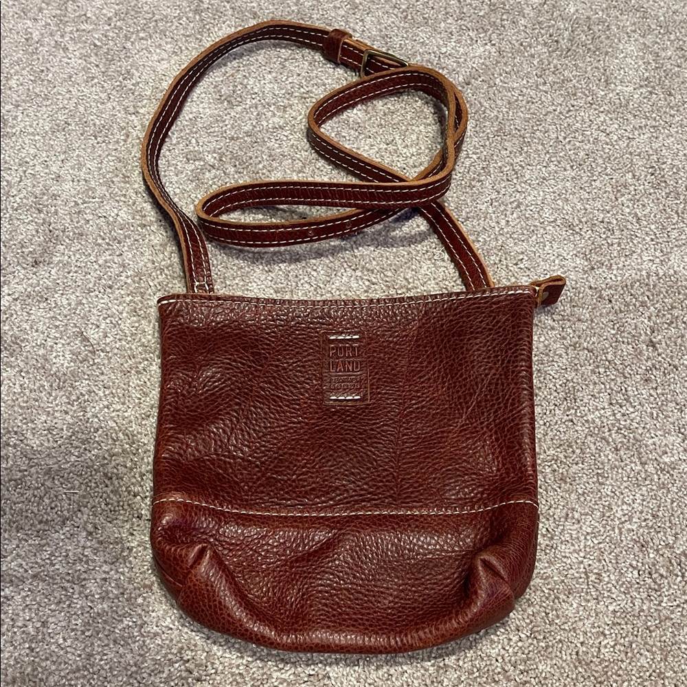 Portland Leather Brown Crossbody Bag